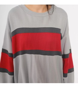 Grey Colorblock Oversized...