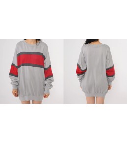 Grey Colorblock Oversized...